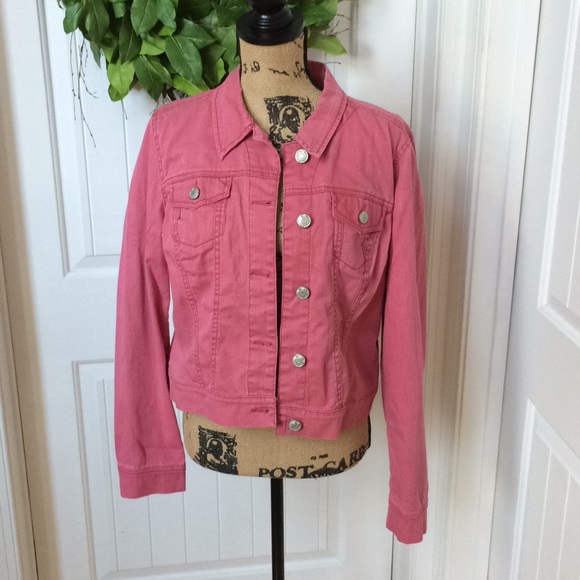 dusty rose jean jacket